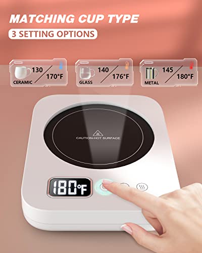 Coffee Mug Warmer with 3-Temp Settings, Auto Shut Off Y654