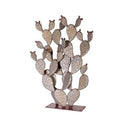 Silver Prickly Pear Cactus Garden Art P680843