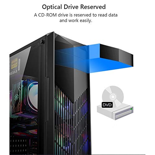 Black Mid-Tower ATX PC Case with Transparent Side Panels P320