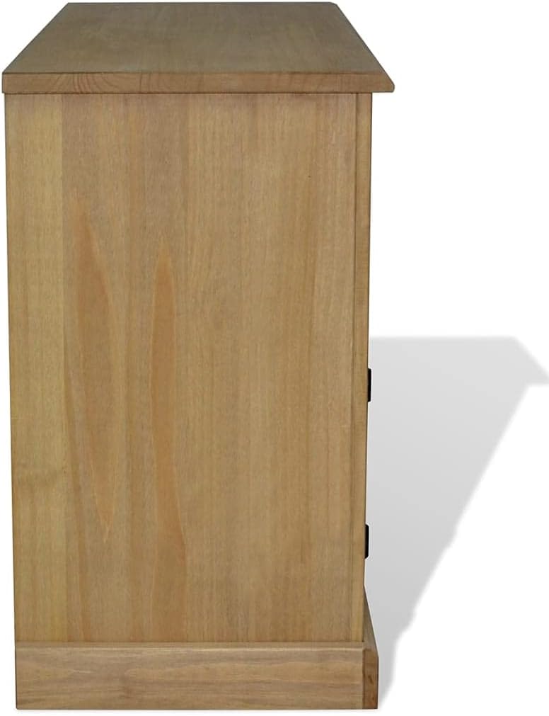 Rustic TV Cabinet with Storage Space, Mexican Pine, 31.5"x16.9"x30.7" E3137