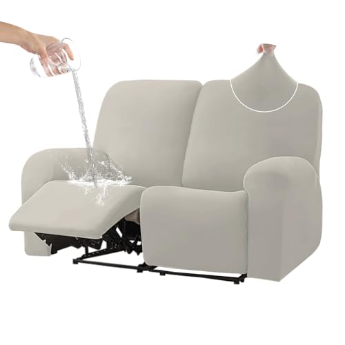 Orange 2 Seat Stretch Soft Recliner Sofa Cover C4858