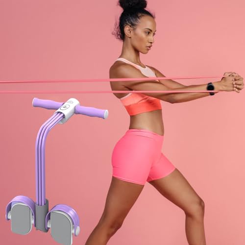 Multifunctional Pedal Puller Resistance Rope with 6-Tube Rope J3953