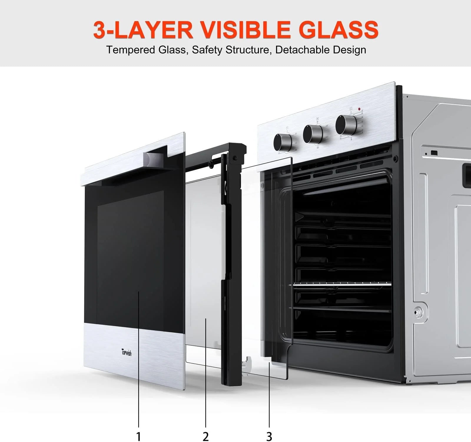 2.3 Cu.ft. 24" Single Electric Wall Oven with Stainless Steel Finish X389
