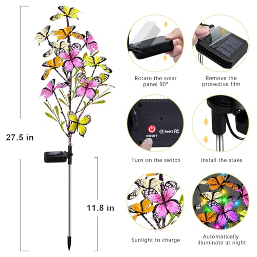2 Pack Solar Butterfly Tree Lights S523