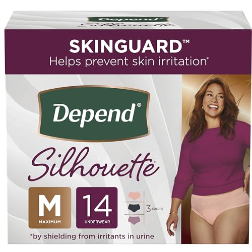 Pink Maximum Absorbency Adult Incontinence Underwear for Women, Medium, 14 Count U672252