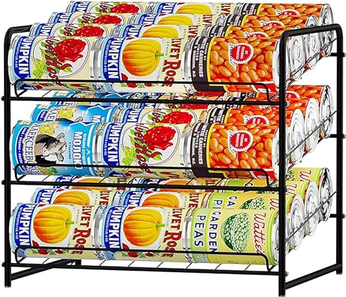 Black Stackable Can Rack Organizer M8948
