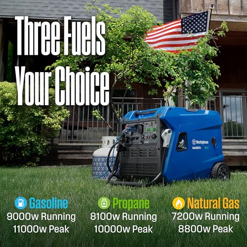 11000 Peak Watt Tri-Fuel Portable Inverter Generator H581572