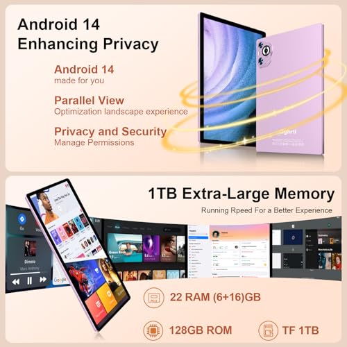22GB RAM+128GB ROM 10.1 Inch Octa-Core Android 14 Tablet R72865