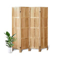 5.6 FT Folding Wooden Room Divider (Light Brown) M1488