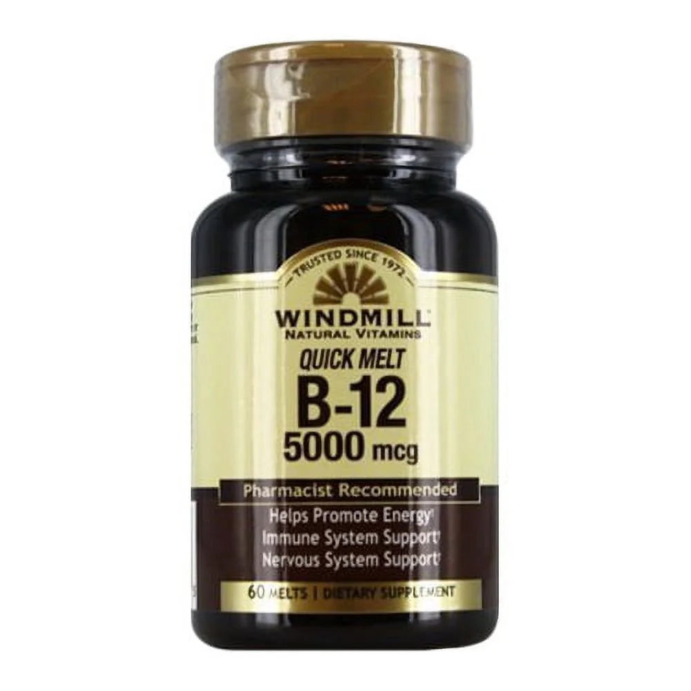 Vitamin B 12 5000 Mcg Melts, 60 Ea, 2 Pack N627