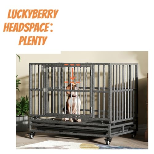 Heavy Duty Extra Large Dog Crate with Wheels 38/42/46 Inch Kennel L233