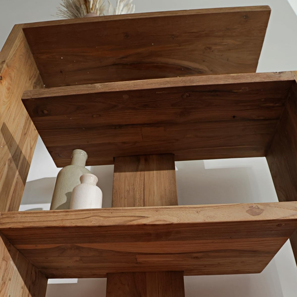 Solid Teakwood Bookshelf 35.4" W x 11.8" D x 63" H P345