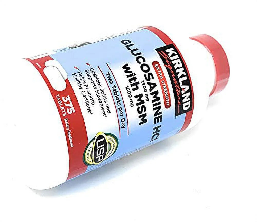 Extra Strength Glucosamine HCI 1500mg with MSM 1500 mg, 375-Count Tablets J6447