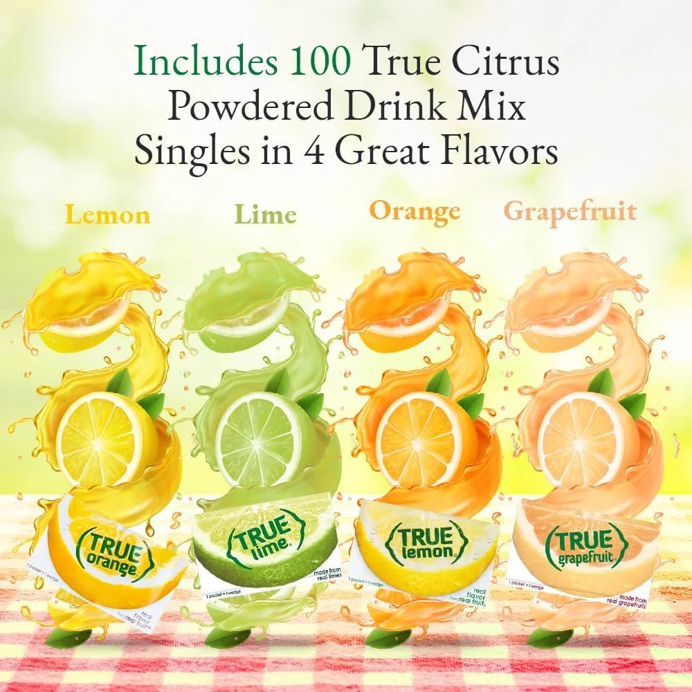 Zero Calorie Unsweetened Powdered Drink Mix Variety Pack, 100 pack T256