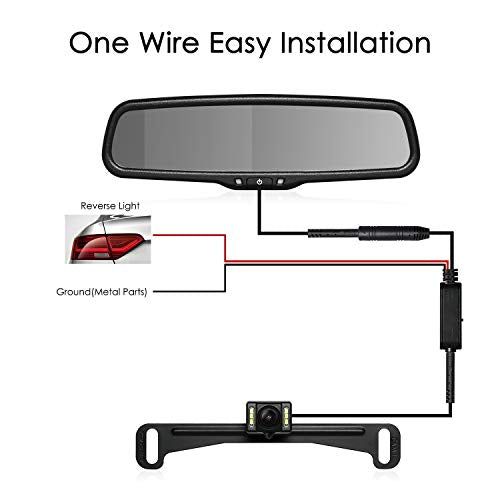 4.3" Rear View Mirror Camera with Night Vision Backup Camera P8156