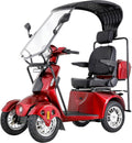 800W Heavy Duty Mobility Scooter with Roof & Windshield 500lbs Capacity B837574