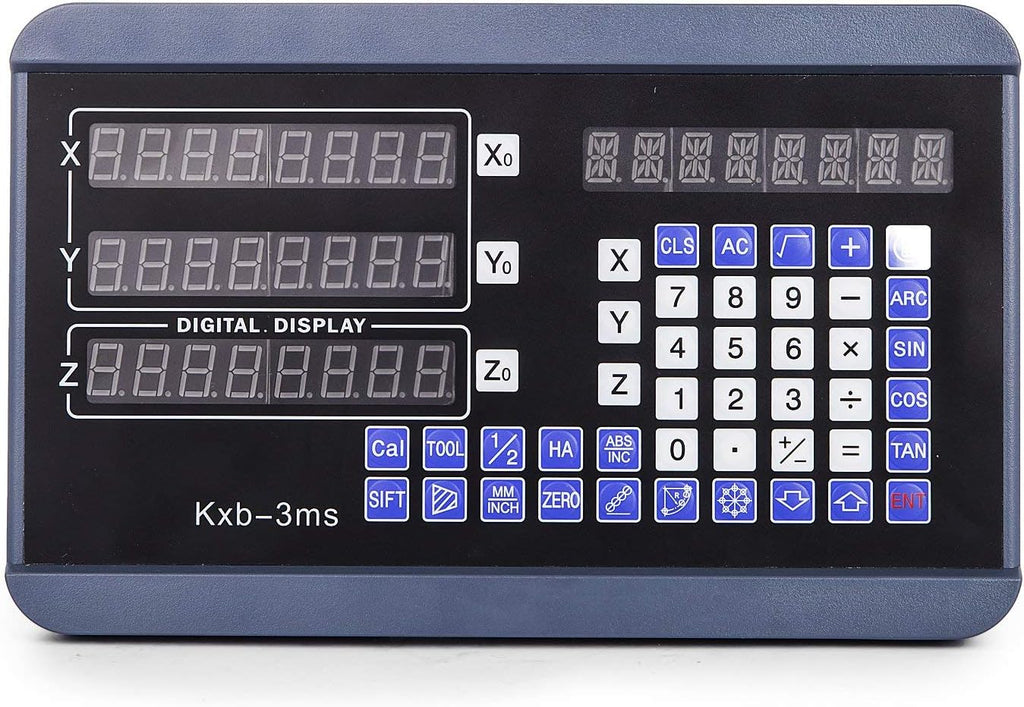 3 Axis Digital Readout DRO Display 250mm+450mm+500mm Travel Length Linear Scale for Mill G529