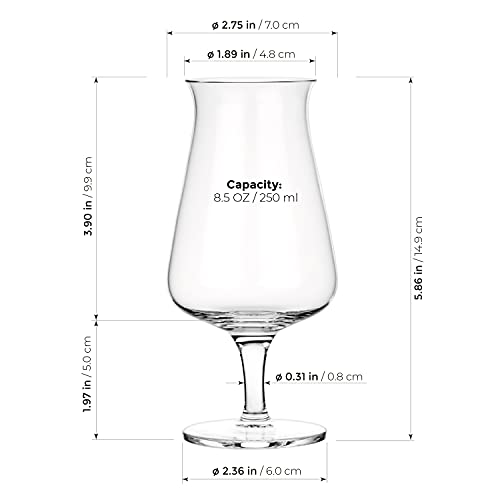 Set of 4 Crystal Glasses Snifter 8.5oz C7379