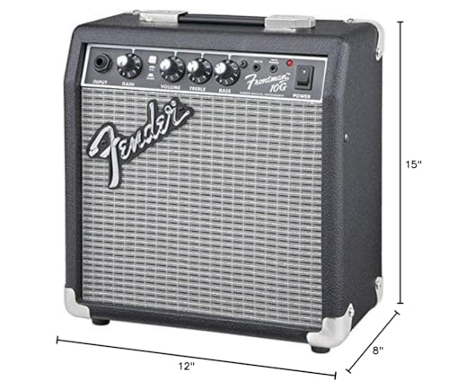 Black Guitar Combo Amplifier with Cable and 12-Pack Picks Y597347