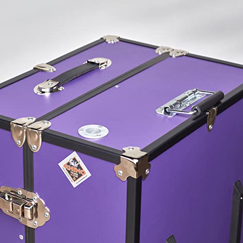 Purple 35"x21"x16" Wardrobe Trunk with Mounted Wheels I231