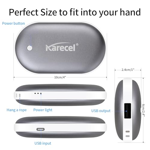 Rechargeable Hand Warmer 5200mAh Double-Sided Electric Hand Warmer Power Bank O5653