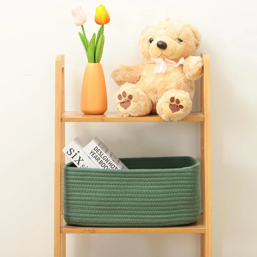 Small Storage Baskets 3 Packs Green 11.5x7.5x4.7” S645