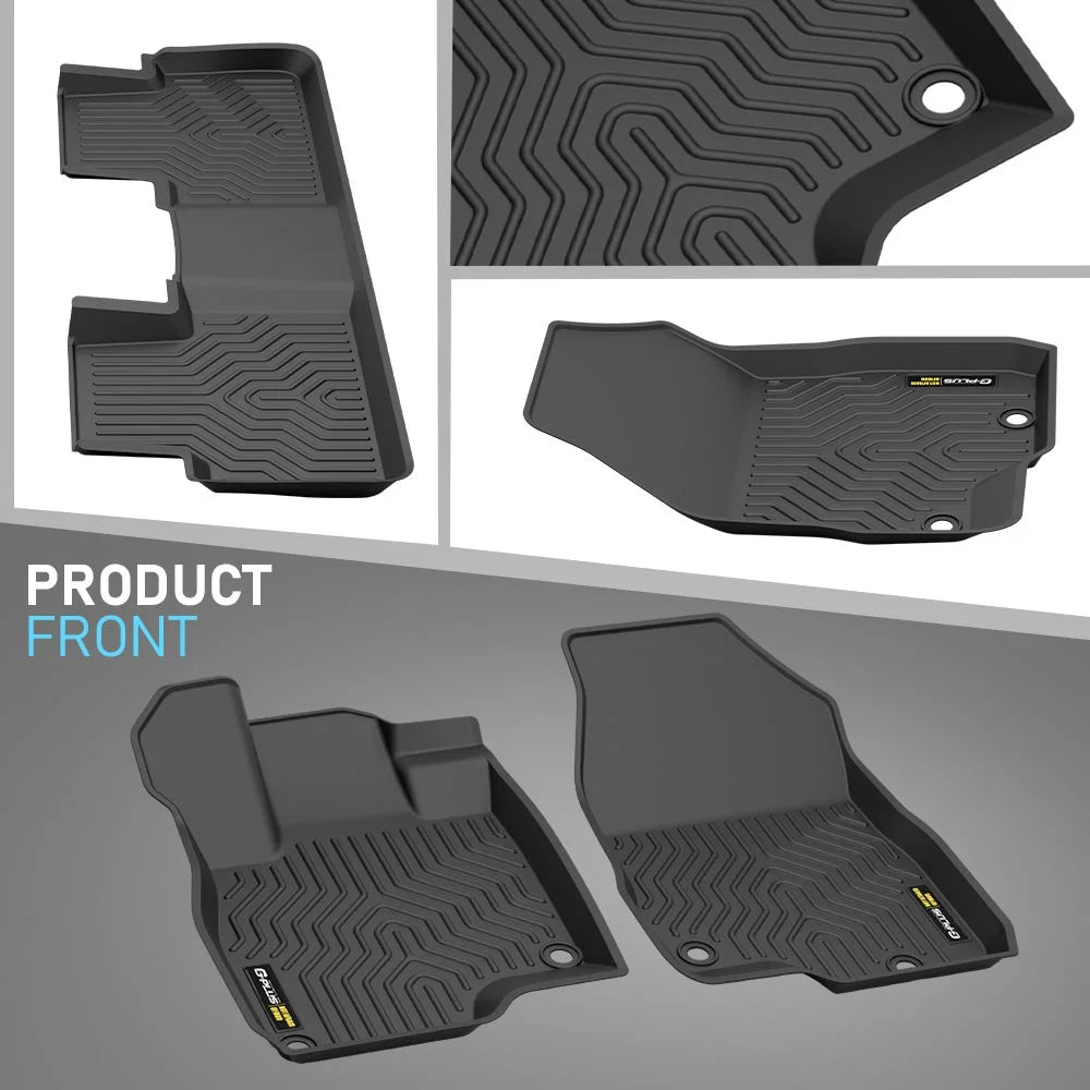 3pcs All Weather Floor Mats Set TPE Liners B427