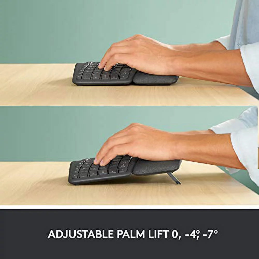 Wireless Ergonomic Split Keyboard with Wrist Rest O59976