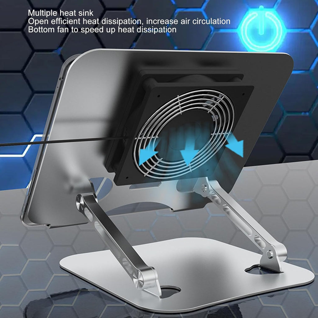 Elevatable Foldable Aluminum Alloy Laptop Cooling Pad with USB Fan P50391