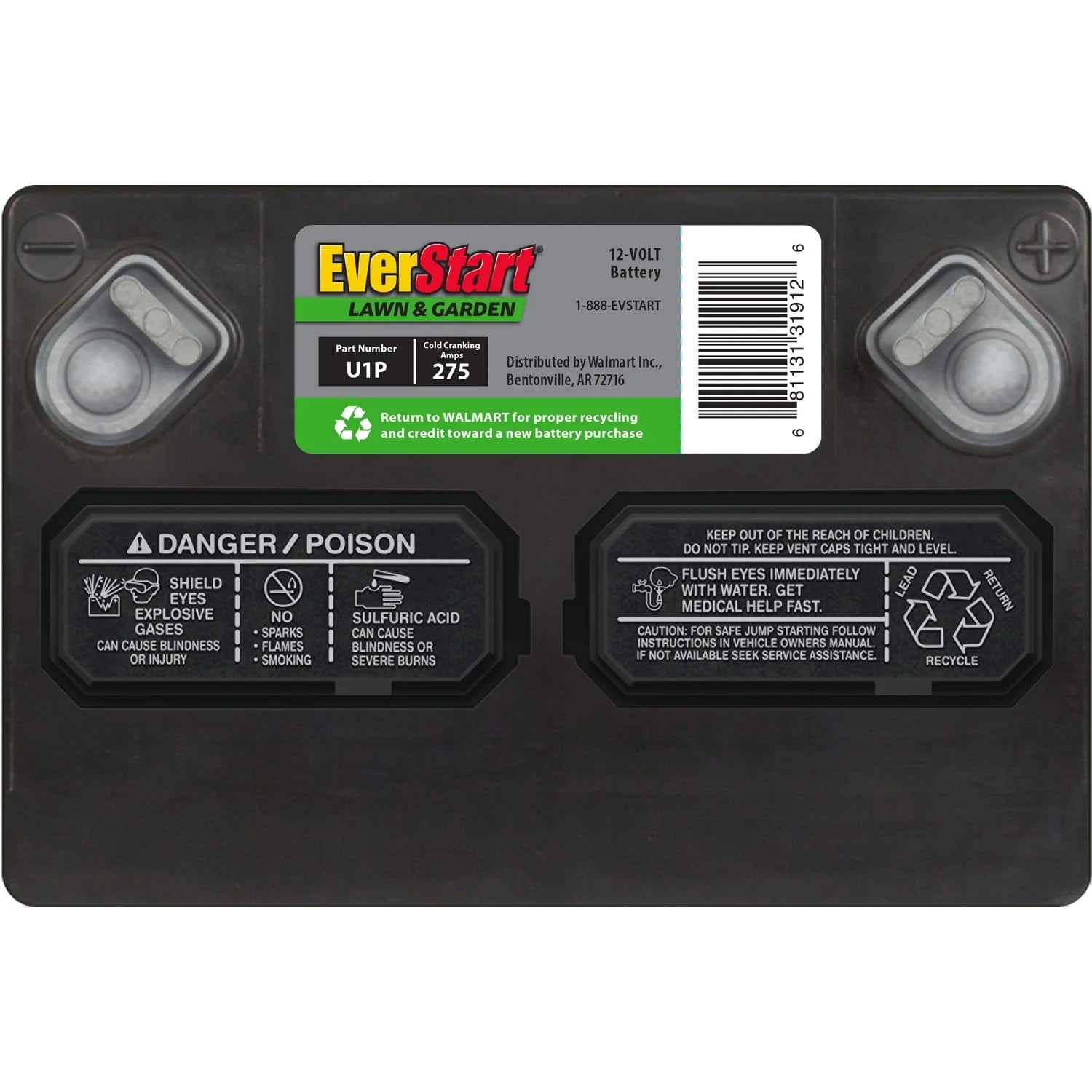Group Size U1P 12 Volt 275 CCA Lead Acid Battery V72403