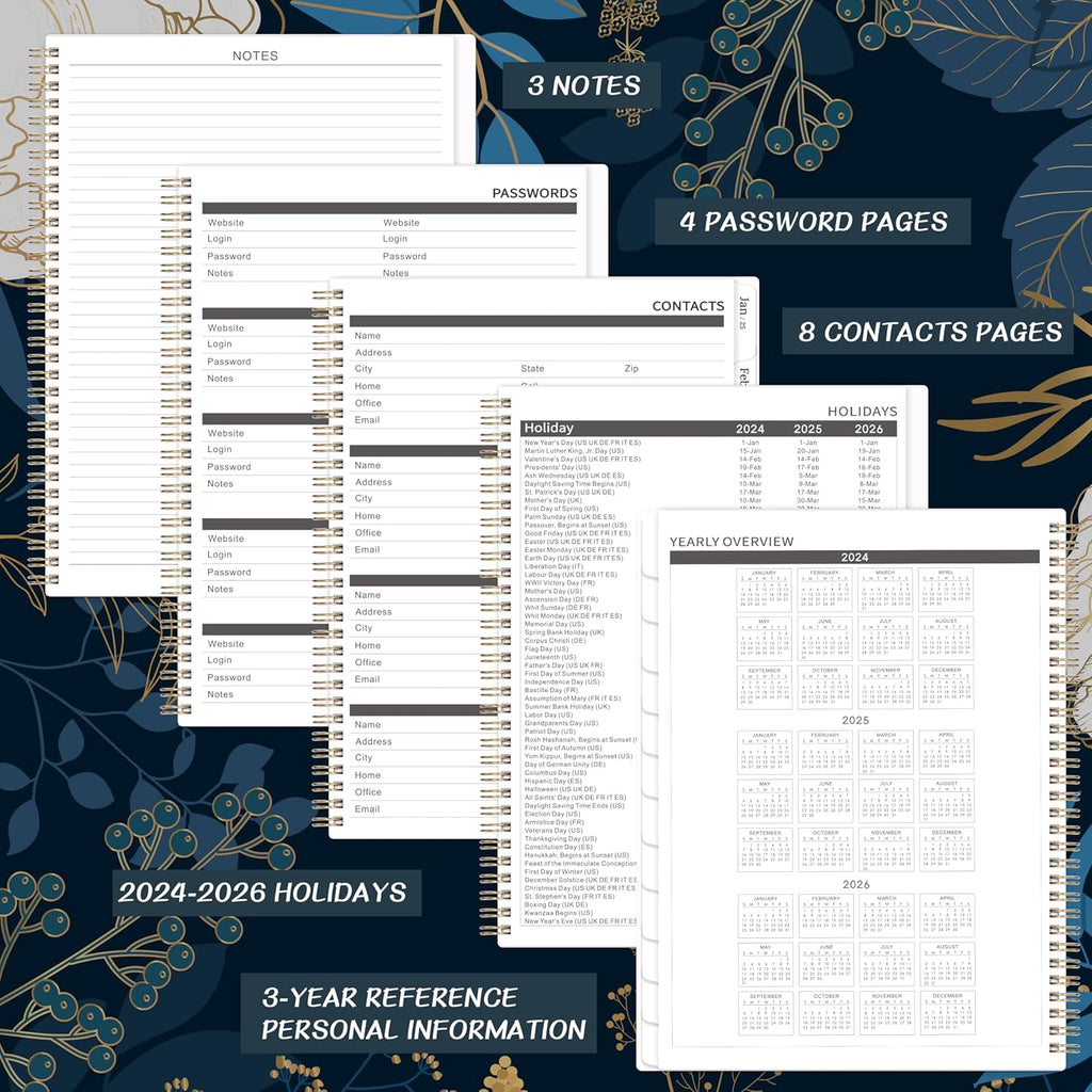 24 Month Monthly Planner, 11" x 9", Twin-Wire Binding X591761