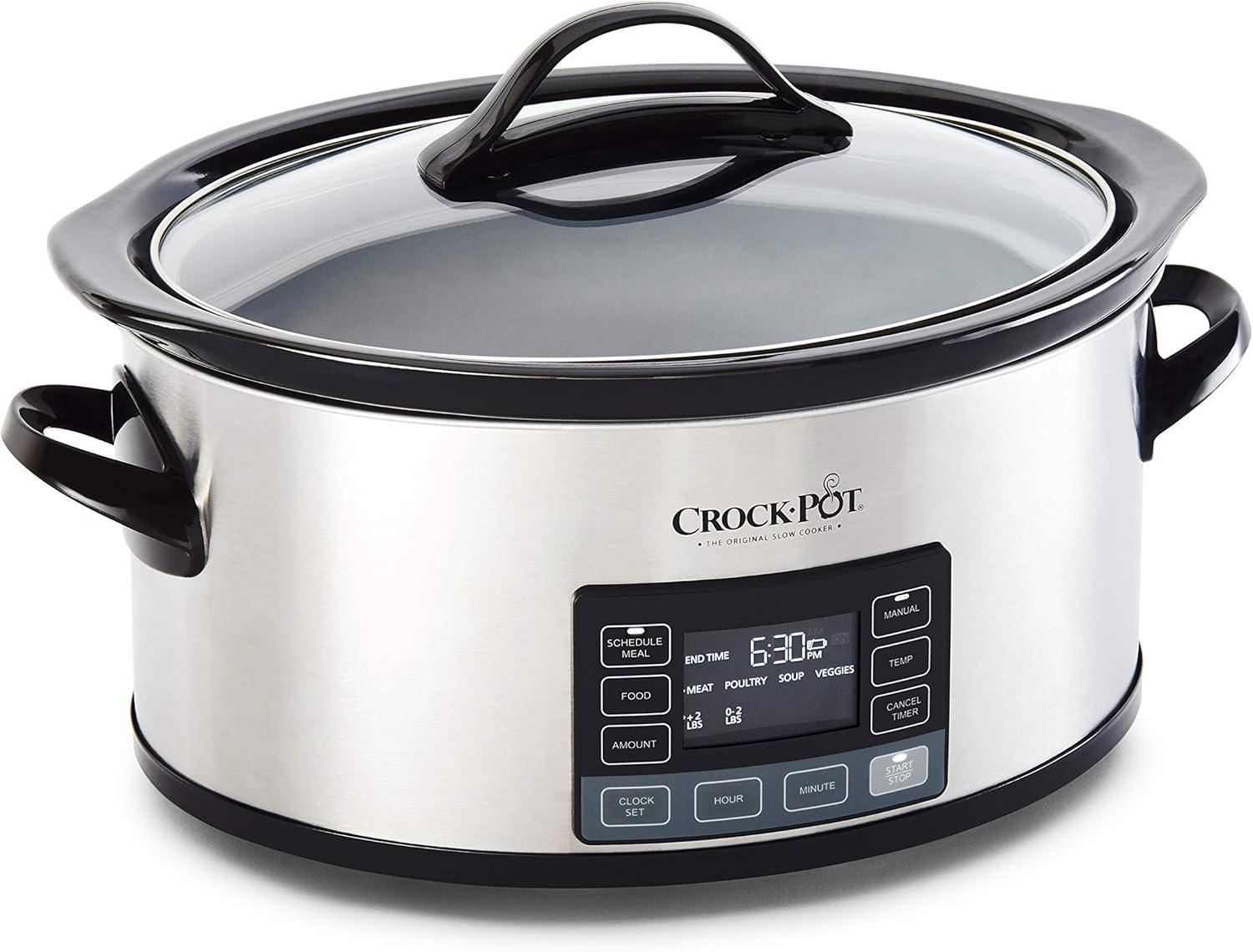 6 Quart Programmable Slow Cooker with Digital Timer, Stainless Steel K55513
