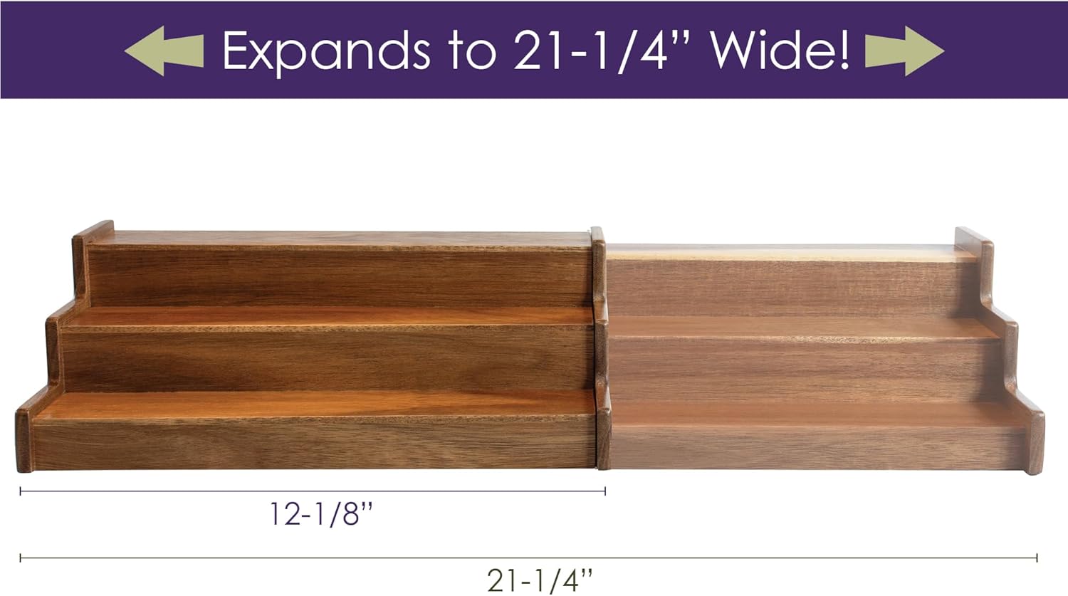 3 Tier Acacia Wood Spice Rack B7096