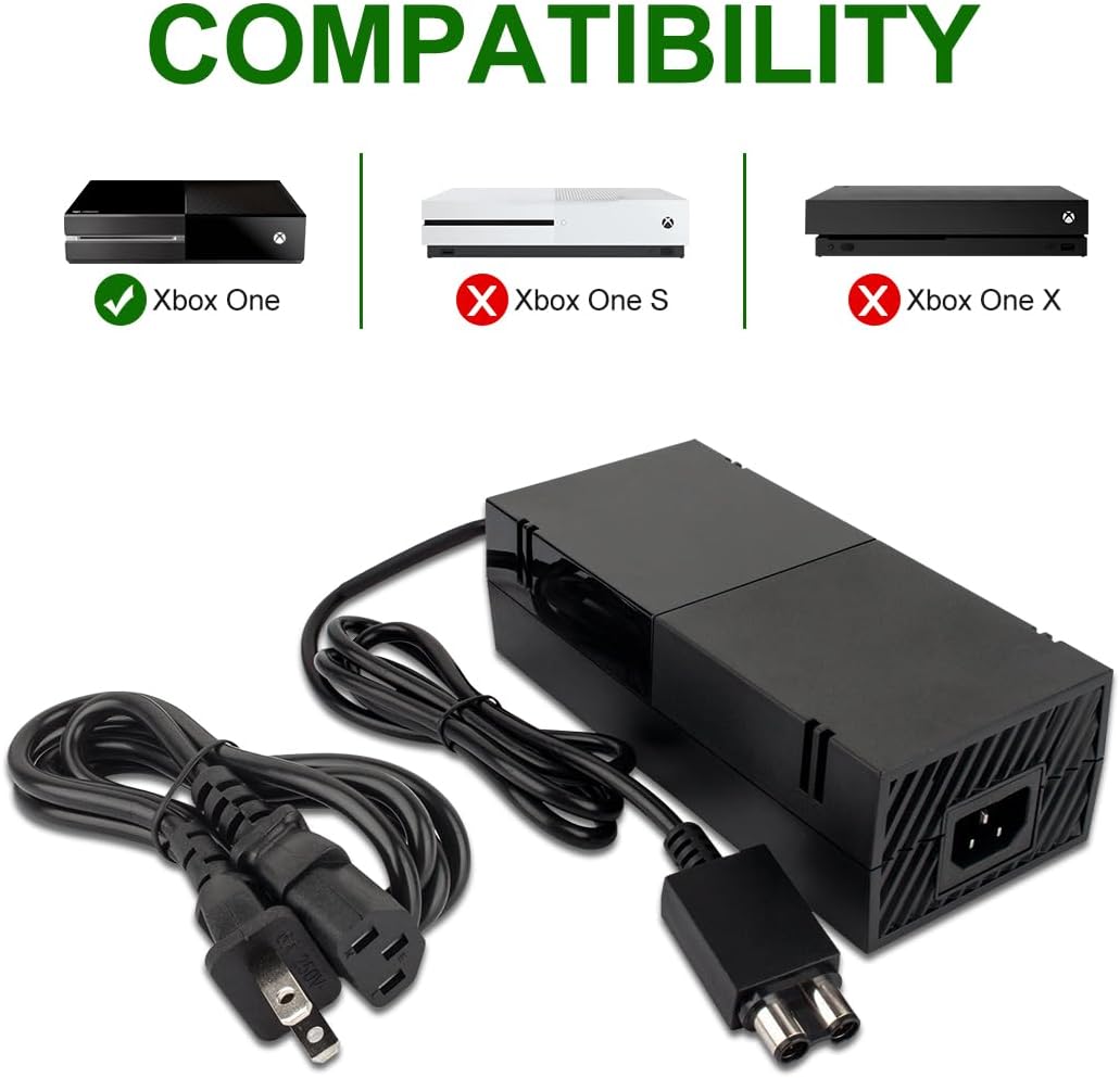 Black Power Supply AC Adapter for Xbox One Console J2981