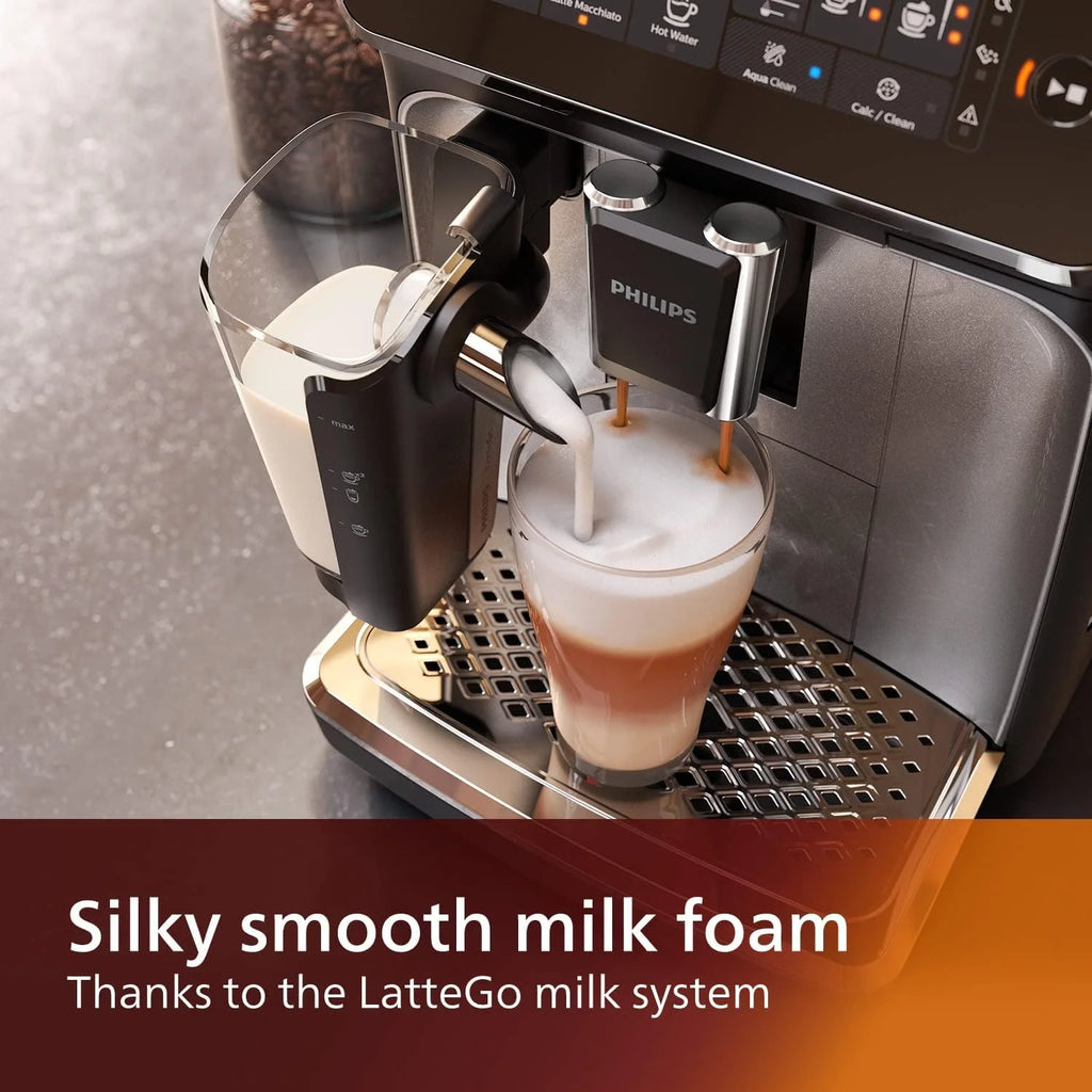 Black Fully Automatic Espresso Machine with LatteGo O908