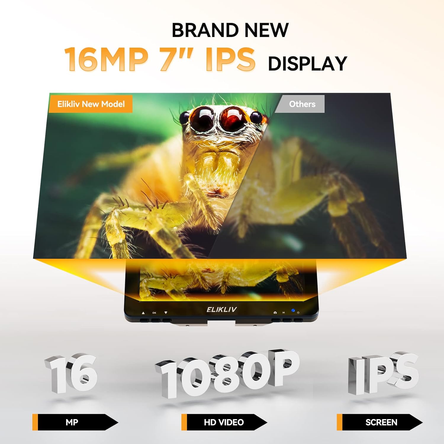 7" HDMI Digital Microscope, 1200X, 1080P, 16MP, IPS Screen, 10 LED Lights I56013