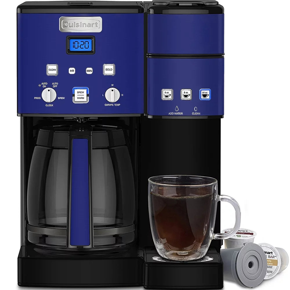 12 Cup Coffee Maker and Single-Serve Brewer Navy Bundle K59018