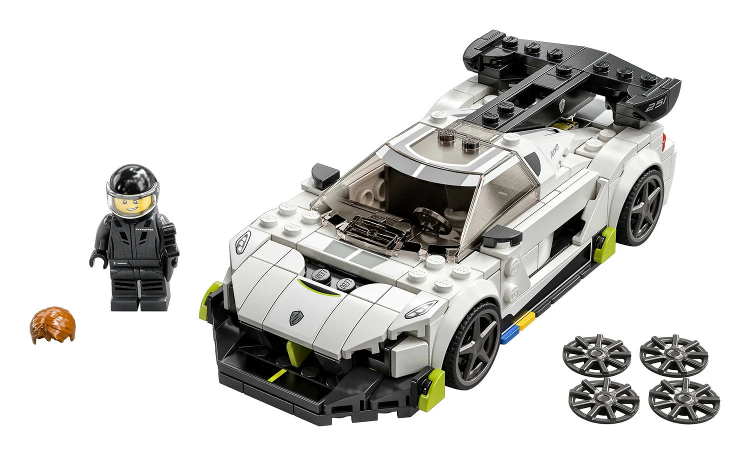 White Racing Car Building Set E273