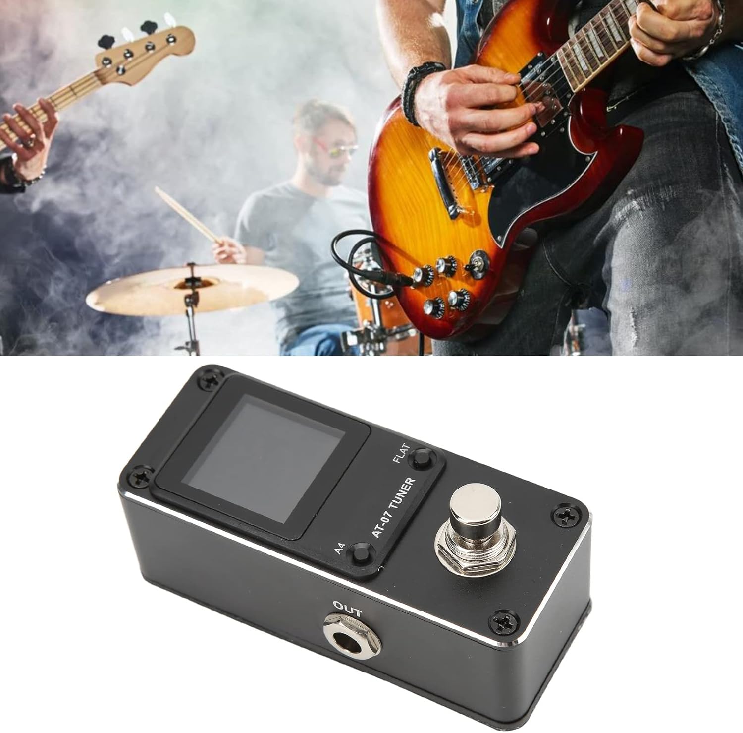 Black Mini Phaser Pedal for Electric Guitar A50011