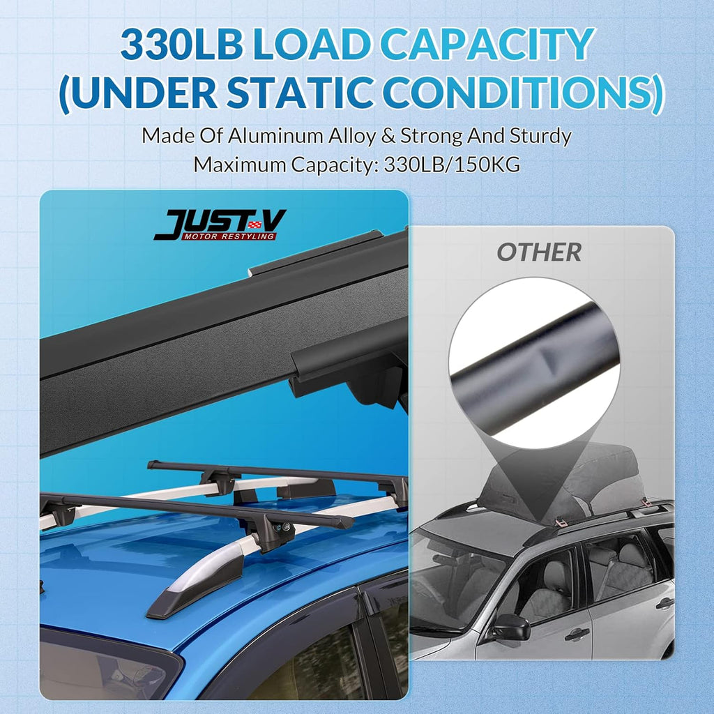 Black Adjustable Aero Aluminum Roof Rack Cross Bars C301
