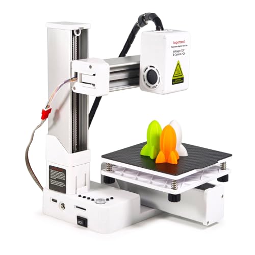 Mini 3D Printer, FDM, Auto Leveling, 230℃ High Temp All Metal Hotend, 4 x 4 x 4in H8140