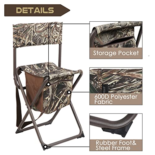 Camouflage Folding Seat Stool with Storage Pocket B257487