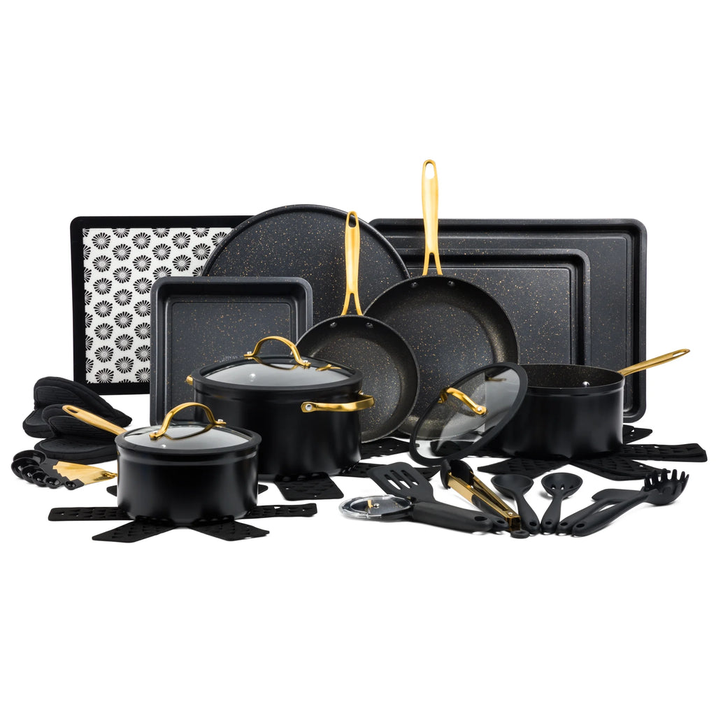 32-Piece Non-Stick Cookware & Bakeware Set, Black Z293847