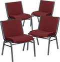 Burgundy Fabric Stack Chair B7794