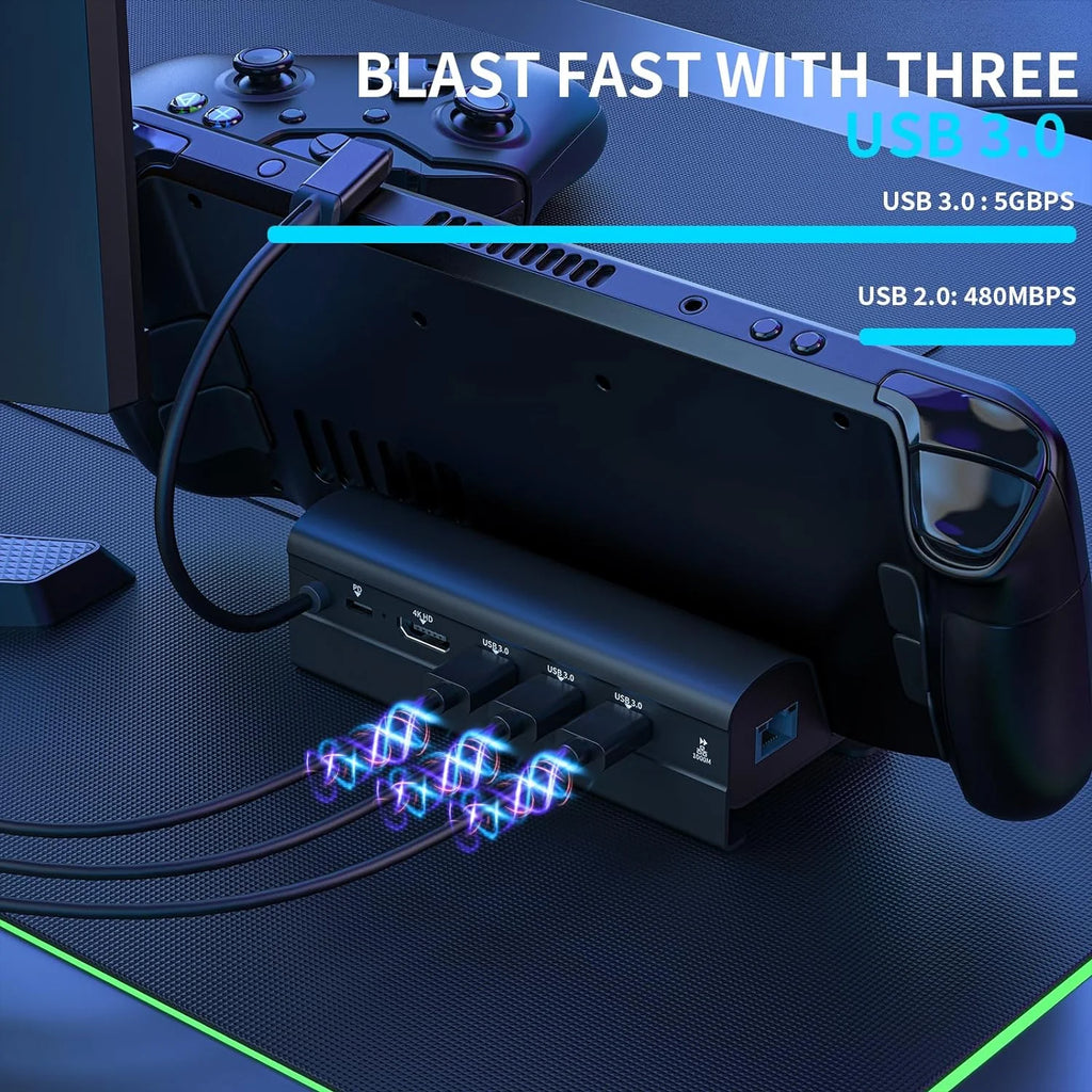 6-in-1 Docking Station with 45W Charger, HDMI 2.0 4K@60Hz X7784