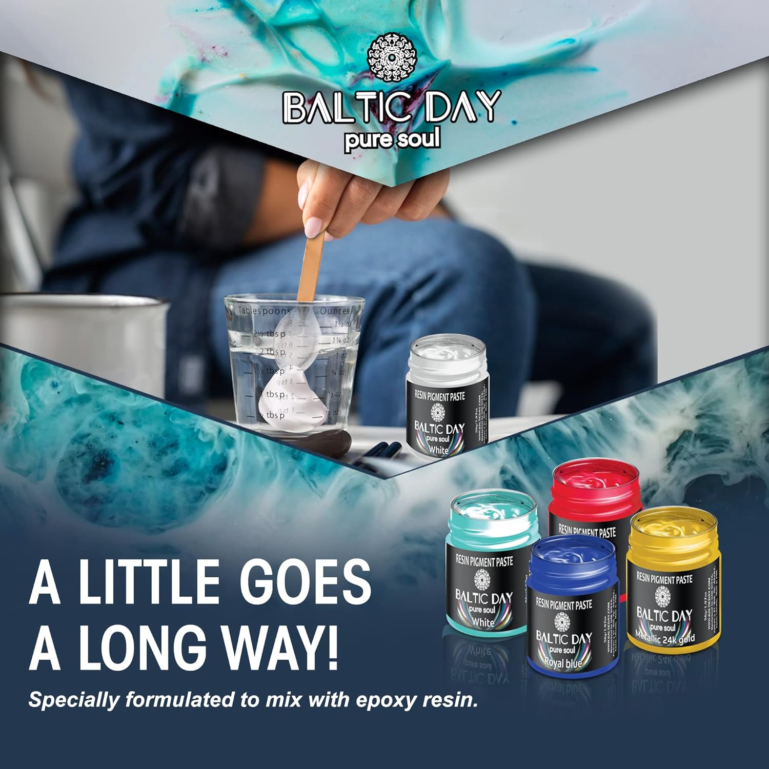 24 Pigment Pastes for Epoxy Resin Jars Set Q3144