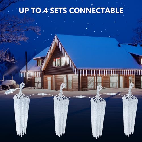 Blue 30ft 30 Tube 720 LED Meteor Shower Icicle Lights D18605