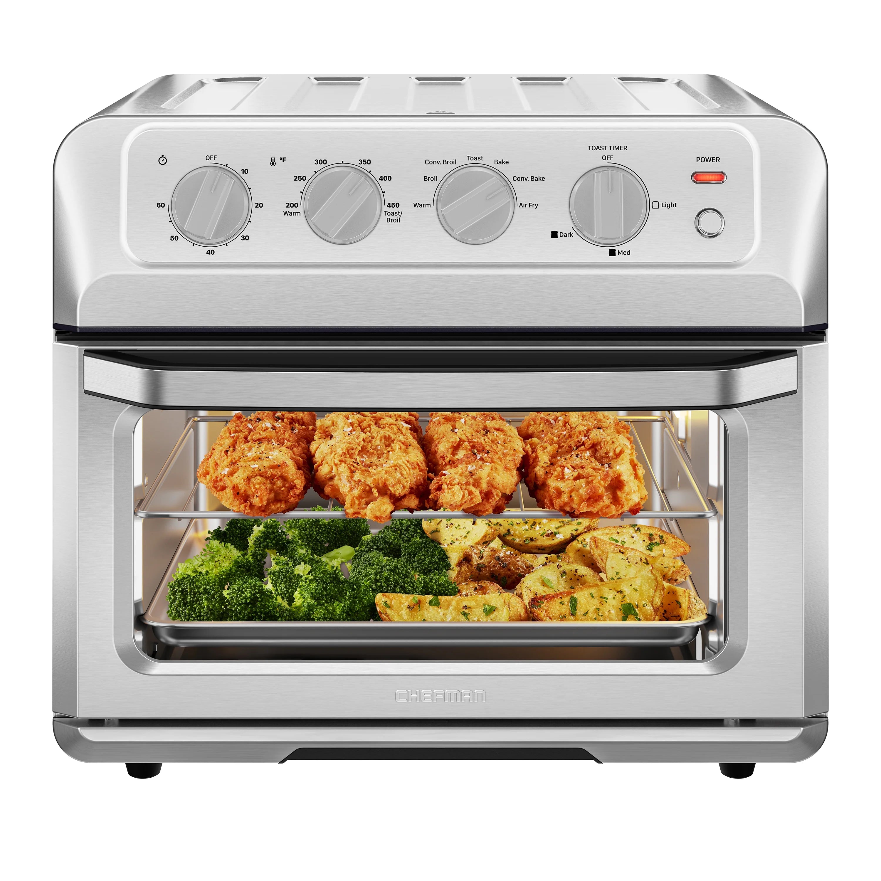 20 Qt Stainless Steel Air Fryer Toaster Oven Combo A7070