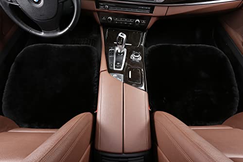 Beige Sheepskin Auto Front Seat Cushion Car Seat Cover R44352