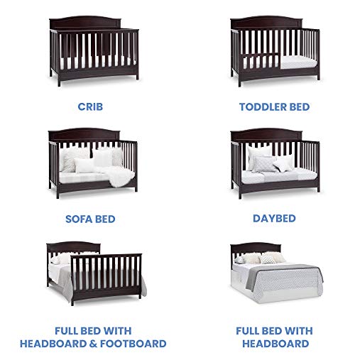 White 4-in-1 Convertible Baby Crib Y94335